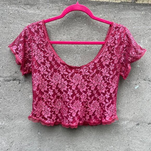 Fairycore Lacy Crop Top - Picture 1 of 6